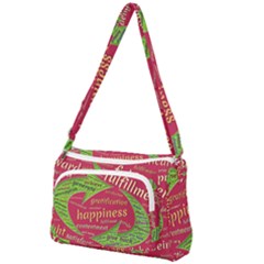 Fulfillment Satisfaction Happiness Front Pocket Crossbody Bag by Paksenen