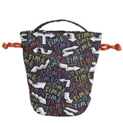 Mental Emojis Emoticons Icons Drawstring Bucket Bag by Paksenen