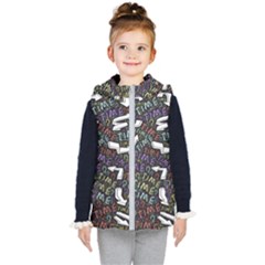 Footprints Path Mystery Unknown Kids  Hooded Puffer Vest by Paksenen