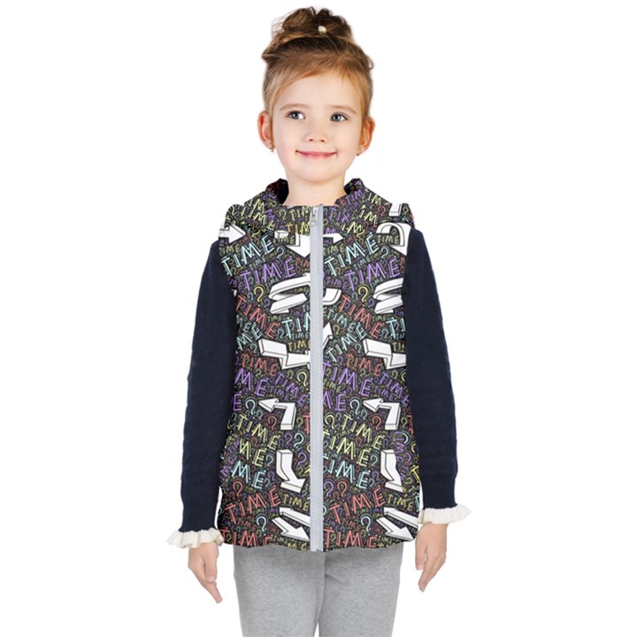 Footprints Path Mystery Unknown Kids  Hooded Puffer Vest