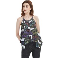 Footprints Path Mystery Unknown Flowy Camisole Tank Top by Paksenen