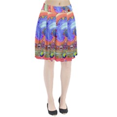 Swirl Vortex Emoji Cyclone Motion Pleated Skirt by Paksenen