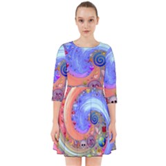 Swirl Vortex Emoji Cyclone Motion Smock Dress by Paksenen