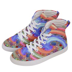 Swirl Vortex Emoji Cyclone Motion Men s Hi-top Skate Sneakers by Paksenen