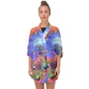 Swirl Vortex Emoji Cyclone Motion Half Sleeve Chiffon Kimono View1