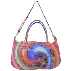 Swirl Vortex Emoji Cyclone Motion Removable Strap Handbag by Paksenen