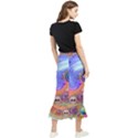 Swirl Vortex Emoji Cyclone Motion Maxi Fishtail Chiffon Skirt View2