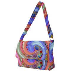 Swirl Vortex Emoji Cyclone Motion Full Print Messenger Bag (l) by Paksenen