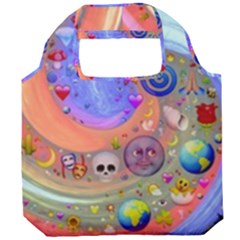 Swirl Vortex Emoji Cyclone Motion Foldable Grocery Recycle Bag by Paksenen