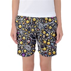 Mental Emojis Emoticons Icons Women s Basketball Shorts by Paksenen