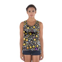 Mental Emojis Emoticons Icons Sport Tank Top  by Paksenen