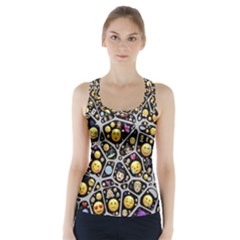 Mental Emojis Emoticons Icons Racer Back Sports Top by Paksenen