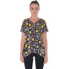 Mental Emojis Emoticons Icons Cut Out Side Drop T-shirt by Paksenen