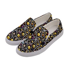 Mental Emojis Emoticons Icons Women s Canvas Slip Ons by Paksenen