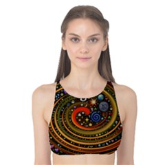 Swirl Vortex Emoji Cyclone Motion Art Tank Bikini Top by Paksenen