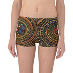 Swirl Vortex Emoji Cyclone Motion Art Reversible Boyleg Bikini Bottoms by Paksenen