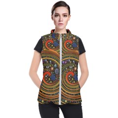 Swirl Vortex Emoji Cyclone Motion Art Women s Puffer Vest by Paksenen