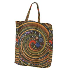 Swirl Vortex Emoji Cyclone Motion Art Giant Grocery Tote by Paksenen