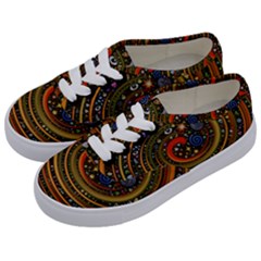 Swirl Vortex Emoji Cyclone Motion Art Kids  Classic Low Top Sneakers by Paksenen