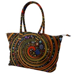 Swirl Vortex Emoji Cyclone Motion Art Canvas Shoulder Bag by Paksenen