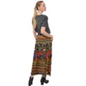 Swirl Vortex Emoji Cyclone Motion Art Velour Split Maxi Skirt View2