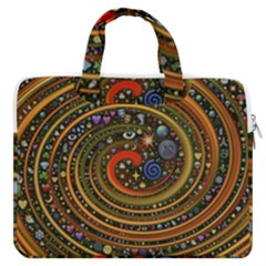 Swirl Vortex Emoji Cyclone Motion Art Macbook Pro 16  Double Pocket Laptop Bag  by Paksenen