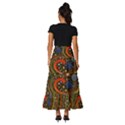 Swirl Vortex Emoji Cyclone Motion Art Tiered Ruffle Maxi Skirt View4