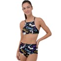 Time Nonlinear Curved Linear Halter Tankini Set View1