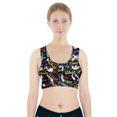 Time Nonlinear Curved Linear Sports Bra With Pocket by Paksenen