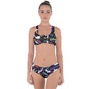 Time Nonlinear Curved Linear Criss Cross Bikini Set View1