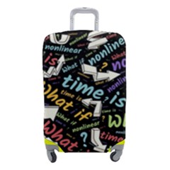 Time Nonlinear Curved Linear Luggage Cover (small) by Paksenen