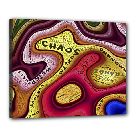 Chaos Unknown Unfamiliar Strange Canvas 20  X 16  (stretched) by Paksenen