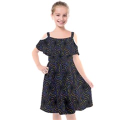 Do Be Action Stillness Doing Kids  Cut Out Shoulders Chiffon Dress by Paksenen