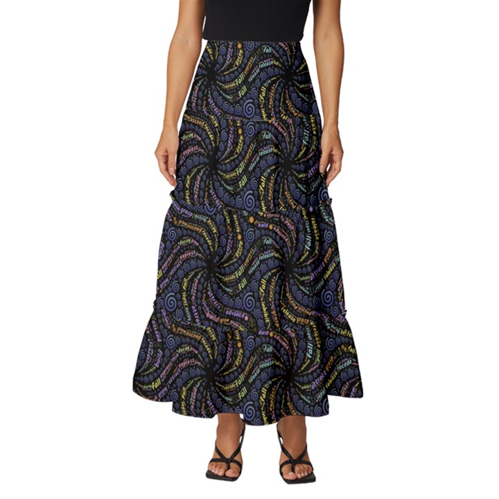 Do Be Action Stillness Doing Tiered Ruffle Maxi Skirt