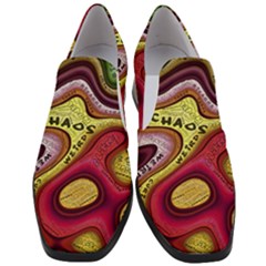 Chaos Unknown Unfamiliar Strange Women Slip On Heel Loafers by Paksenen