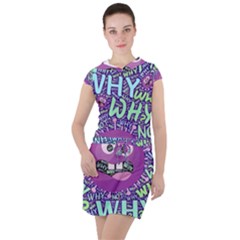 Why Not Question Reason Drawstring Hooded Dress by Paksenen