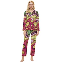 Chaos Unknown Unfamiliar Strange Womens  Long Sleeve Velvet Pocket Pajamas Set by Paksenen