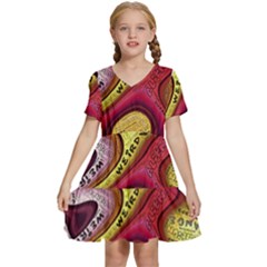 Chaos Unknown Unfamiliar Strange Kids  Short Sleeve Tiered Mini Dress by Paksenen