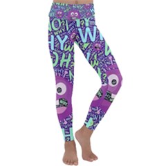 Why Not Question Reason Kids  Lightweight Velour Classic Yoga Leggings by Paksenen