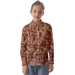 Mind Brain Thought Mental Kids  Long Sleeve Shirt by Paksenen