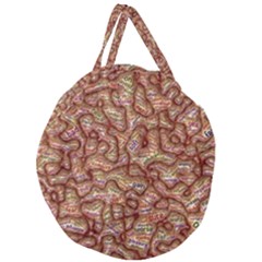 Mind Brain Thought Mental Giant Round Zipper Tote by Paksenen