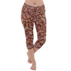 Mind Brain Thought Mental Lightweight Velour Capri Yoga Leggings by Paksenen