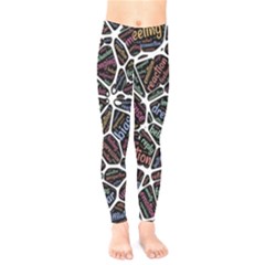 Mental Human Experience Mindset Kids  Leggings by Paksenen