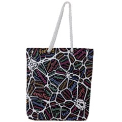 Mental Human Experience Mindset Full Print Rope Handle Tote (large) by Paksenen