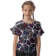 Mental Human Experience Mindset Kids  Cut Out Flutter Sleeves by Paksenen