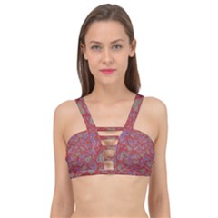 Love Hearts Valentines Connection Cage Up Bikini Top by Paksenen