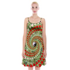 Love Avatars Characters Roles Yin Yang Spaghetti Strap Velvet Dress by Paksenen