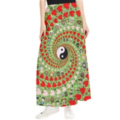 Love Avatars Characters Roles Yin Yang Maxi Chiffon Skirt by Paksenen