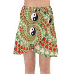 Love Avatars Characters Roles Yin Yang Wrap Front Skirt by Paksenen