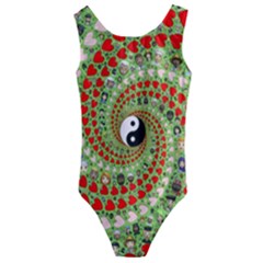 Love Avatars Characters Roles Yin Yang Kids  Cut-out Back One Piece Swimsuit by Paksenen